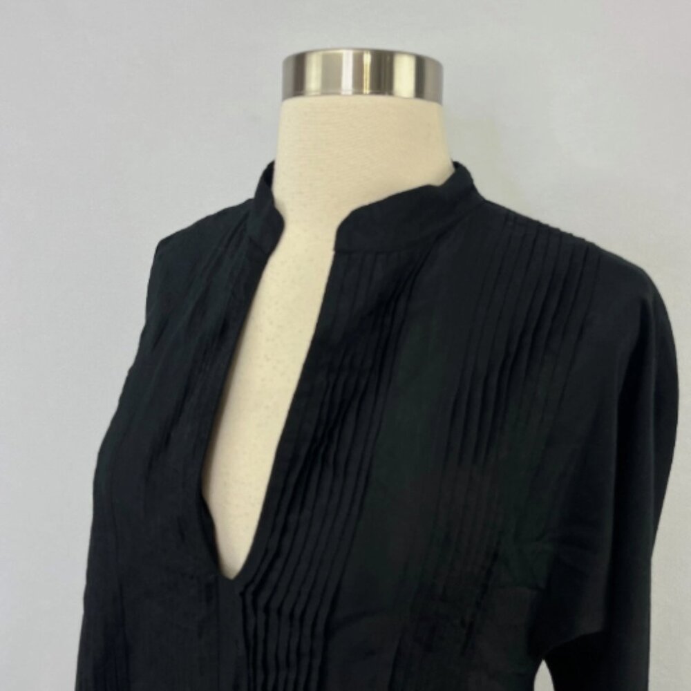 Aoyama Itchome Anthropologie Black Tuxedo Dress Asymmetrical 100% Viscose - Picture 2 of 11